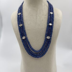Opek blue sapphires tyres with panchaloham pendents