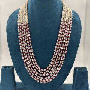 Keshi Pearls with Rubys
